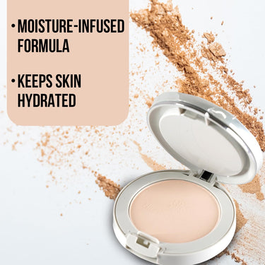 Hilary Rhoda Slay All Day 2 in 1 Compact | Matte & Shimmer Finish | Moisture-Infused With Sponge | 20g (Beige - Shade 03)